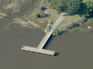 fishing pier at honey park thunderbolt georgia near savannah